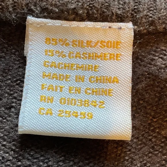 Nove Silk Cashmere V-Neck Sweater Brown White Check - Picture 5 of 11